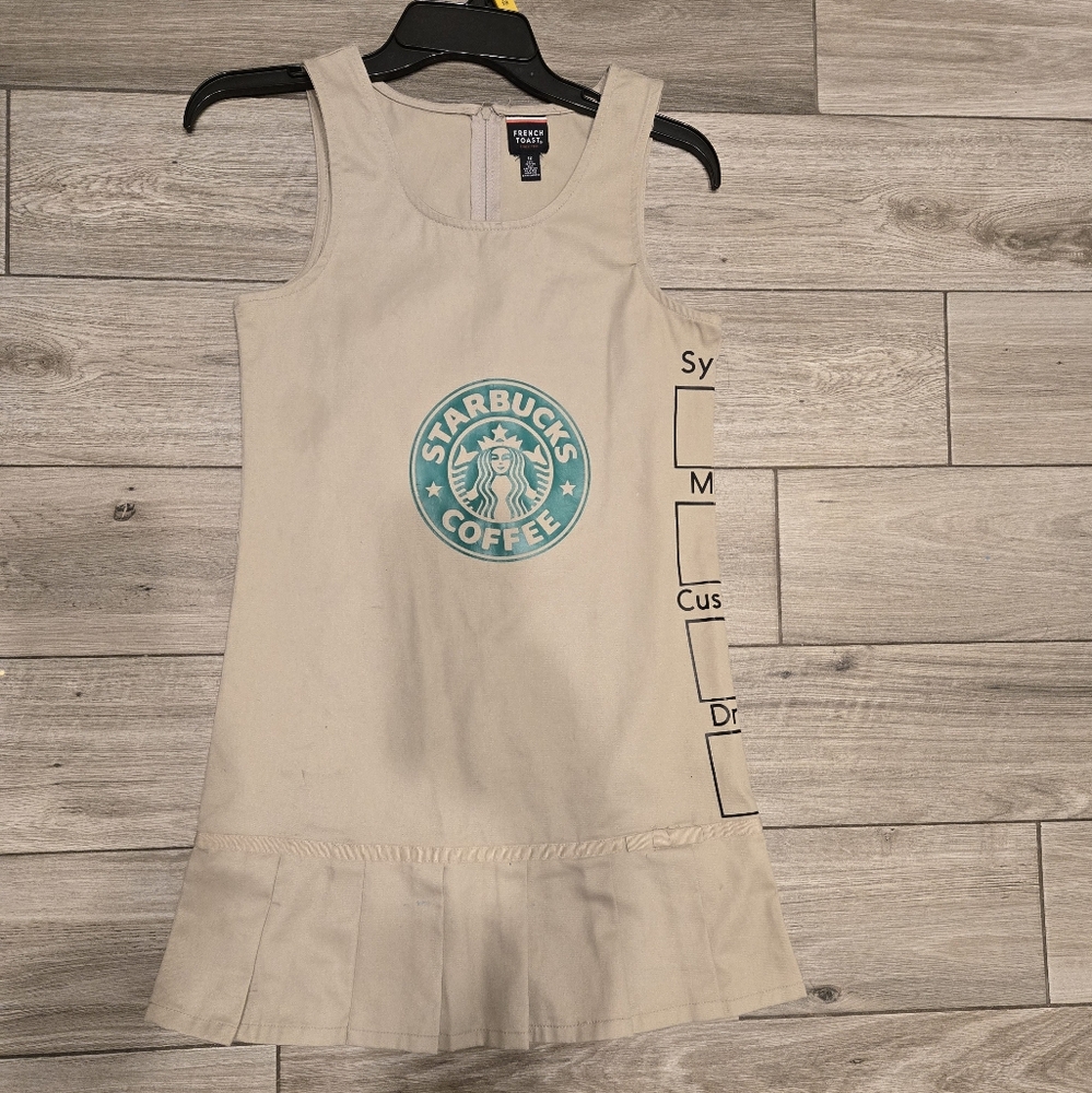 Starbucks costume  size 12 girls